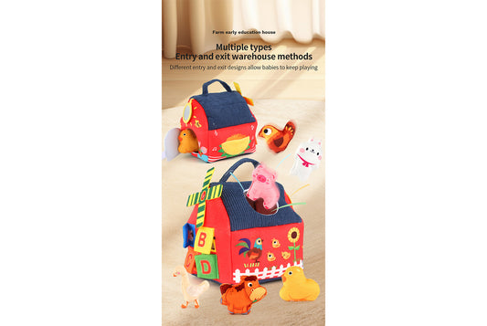**Farm-themed Early Education House | Alphabet Animal Recognition Plush Set**