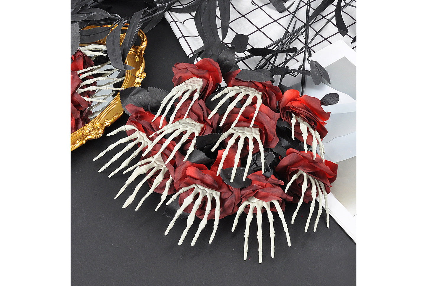 Halloween Skeleton Hand Rose Cuttings (Pack of 4)