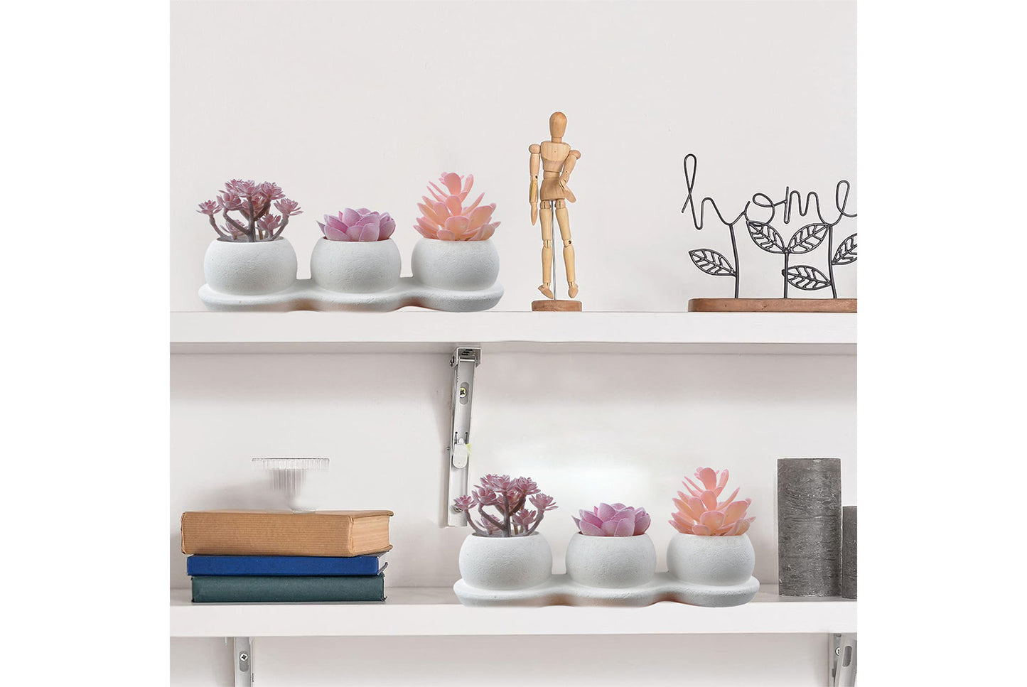 Halloween Simulated Plant Pots | Skull/White Pot/Succulent Series