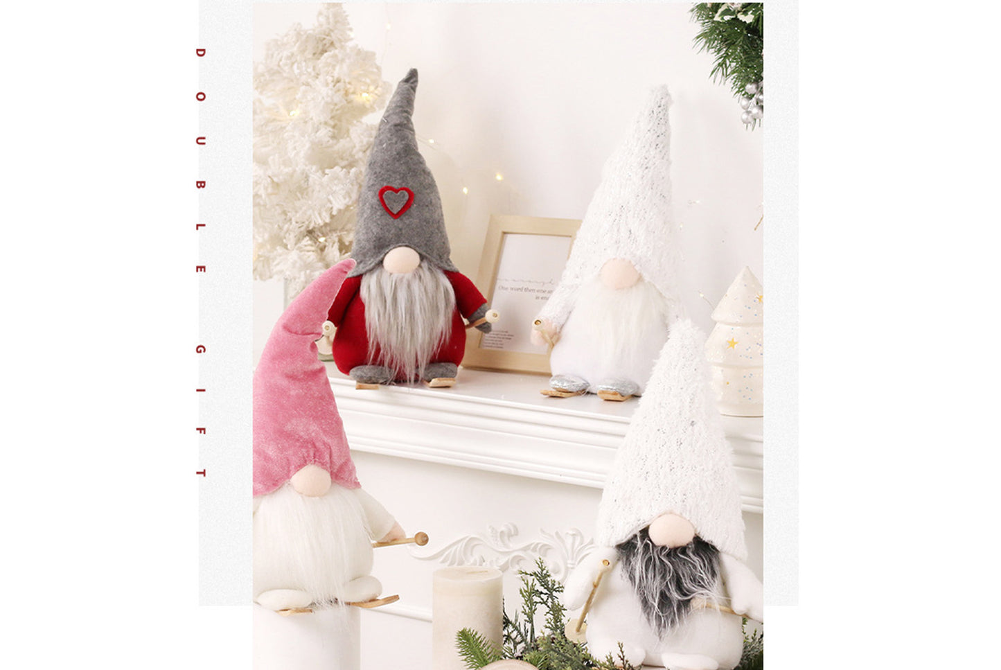 35cm Skiing Faceless Old Man Doll