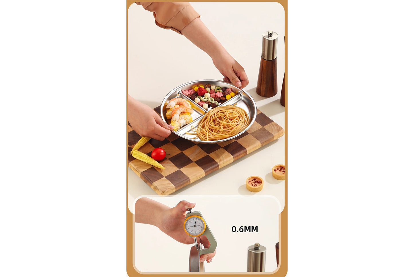 Three-Compartment Dinner Plate (3-Pack)