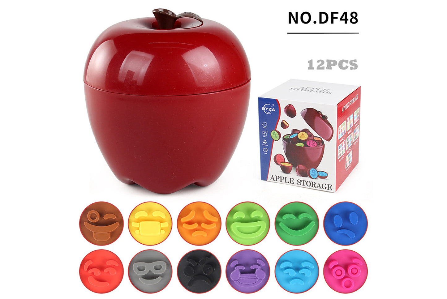 **Apple-Shaped Matching Box - Early Education Color Recognition Puzzle Set**