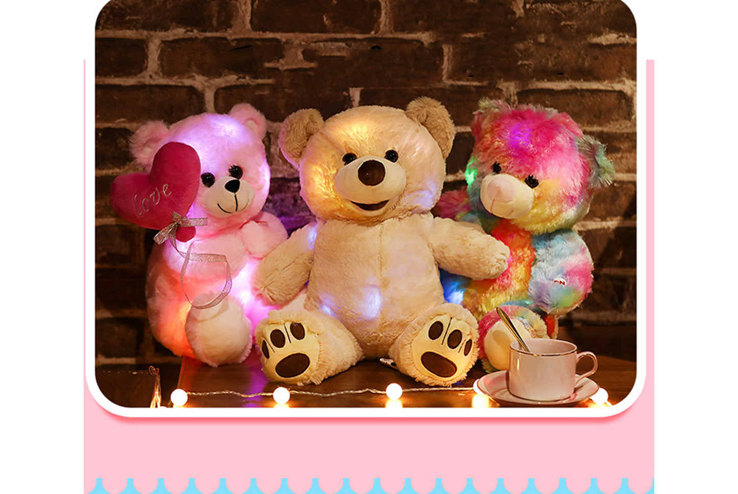 Colorful Glowing Plush Pillow