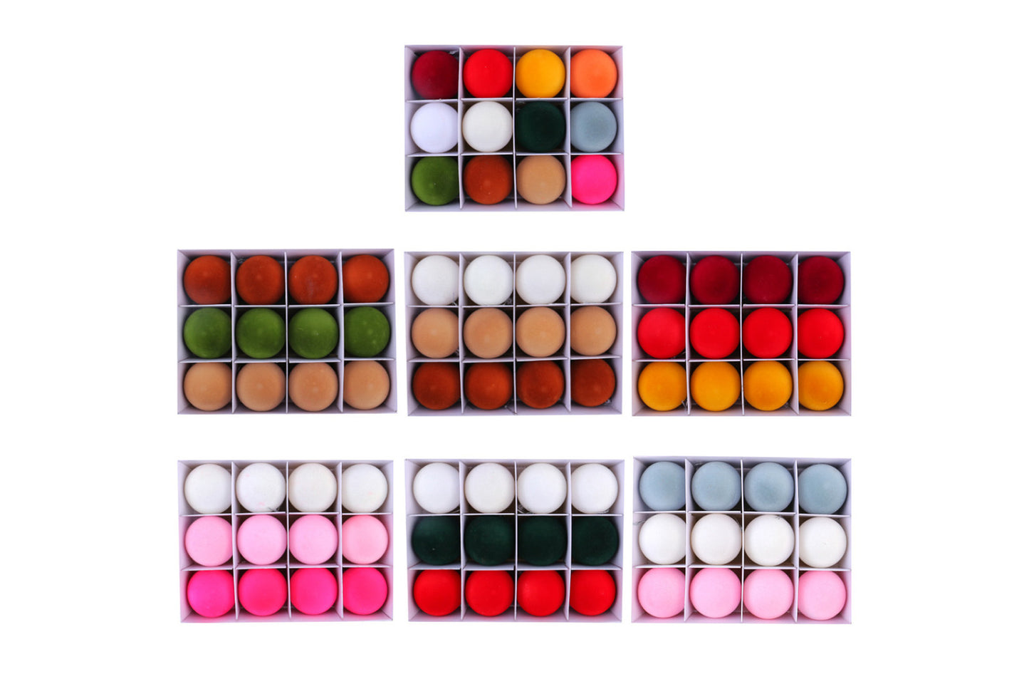 Colorful Flocked Christmas Ball Ornaments