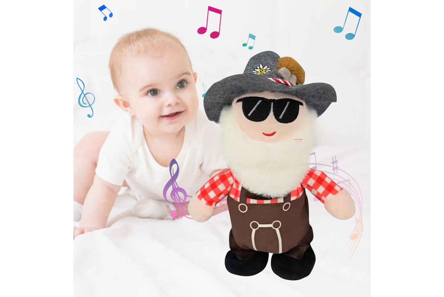 Walking and Singing Santa Claus Plush Toy