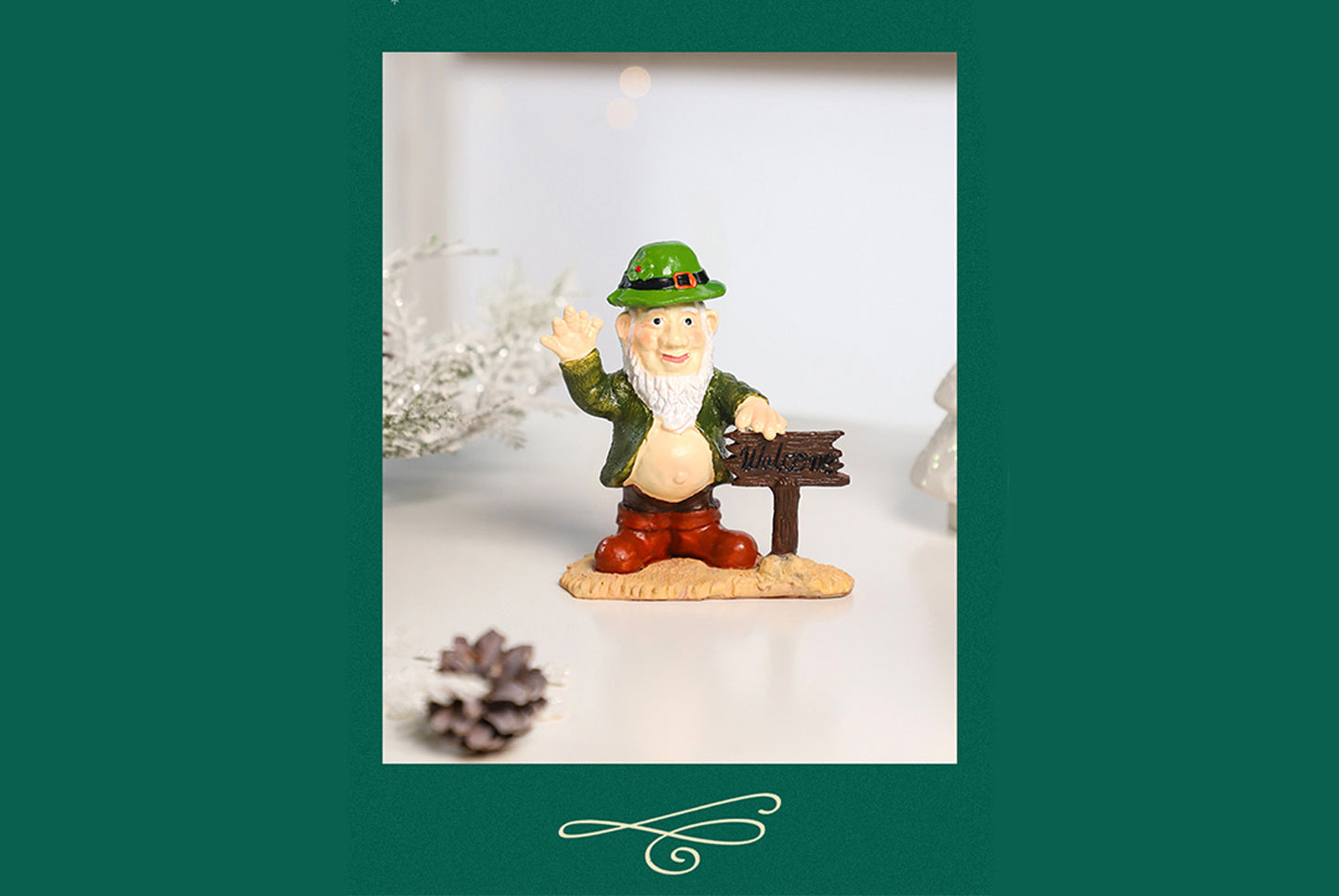 DIY Christmas Garden Elf Gnome Resin Ornament