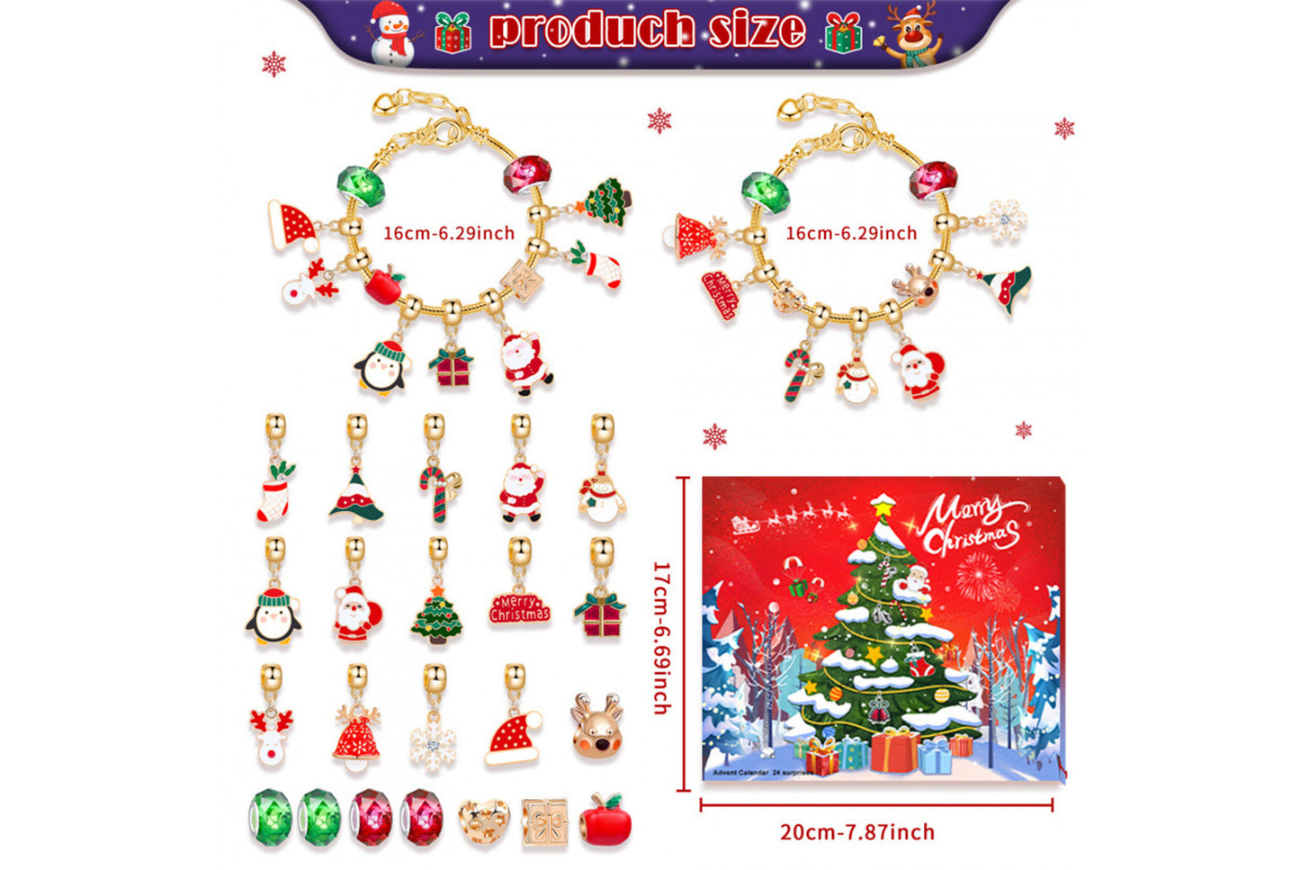 DIY Christmas Bracelet Blind Box Countdown Calendar