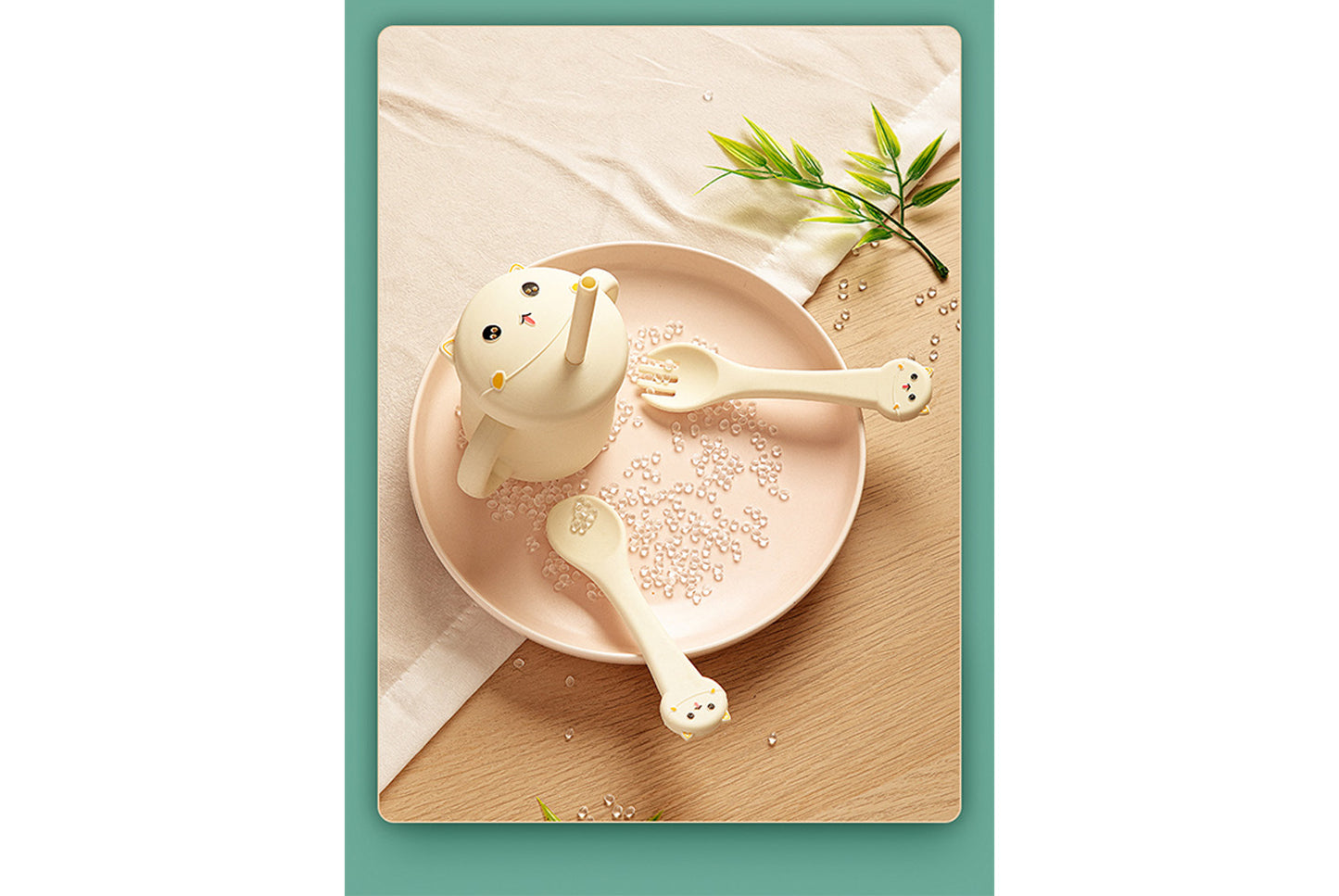 Cartoon Silicone Baby Plate Set | 3-Piece Set