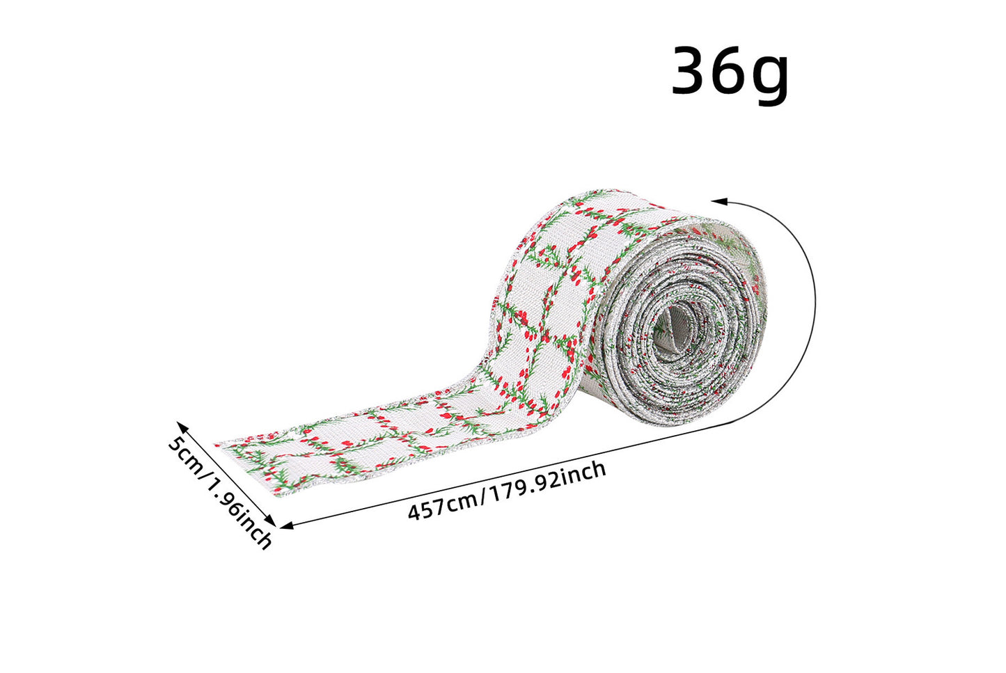 Christmas Plaid Ribbon Roll - Gift Wrapping Decorative Ribbon