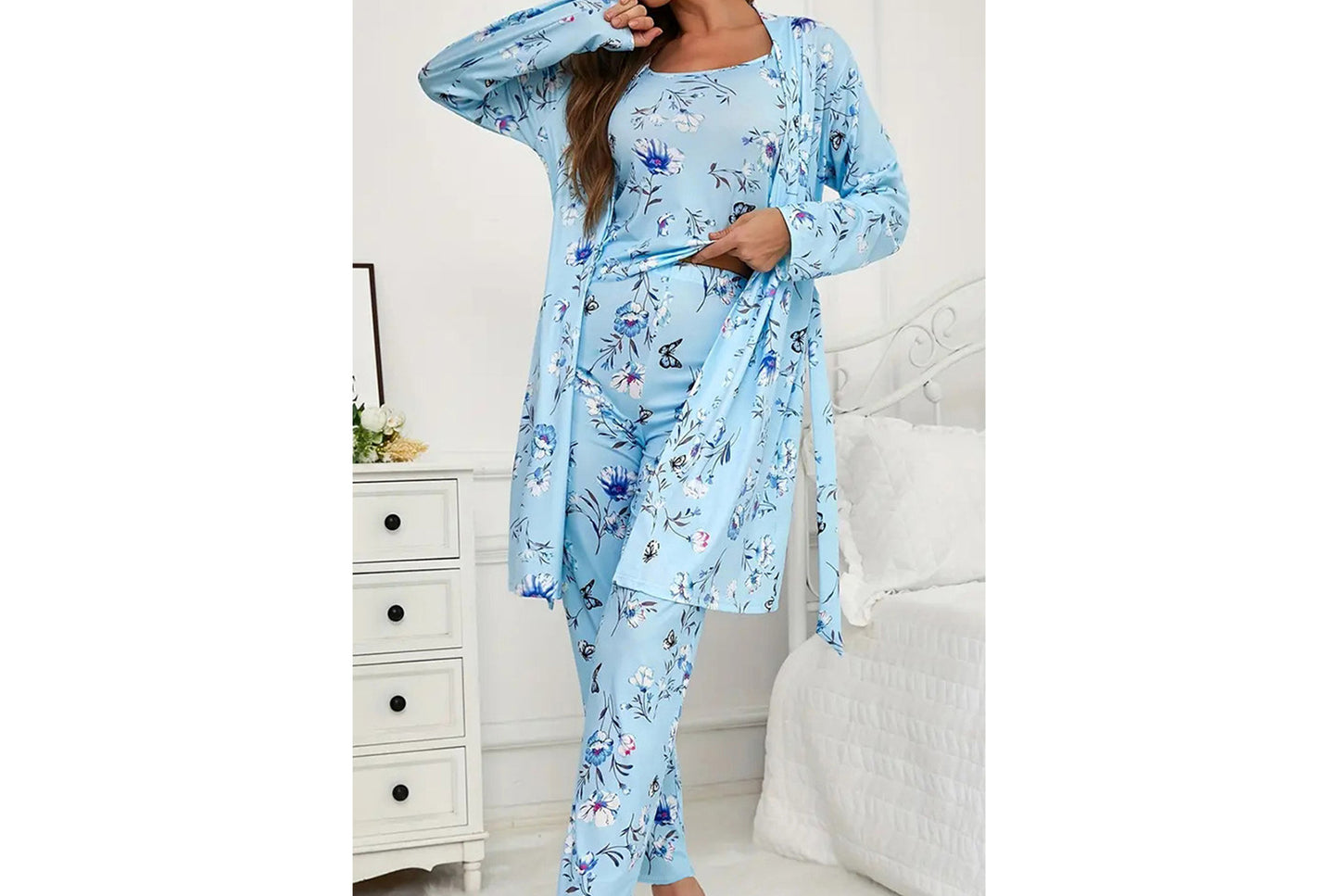 **Women's Three-Piece Pajama Set**