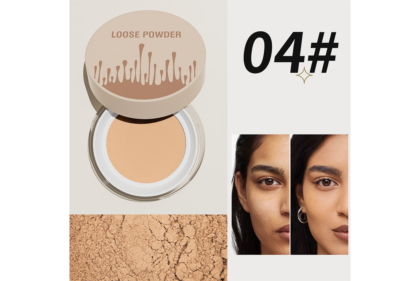 **Natural Concealing &amp; Oil-Control Setting Powder (5-Color Set)**