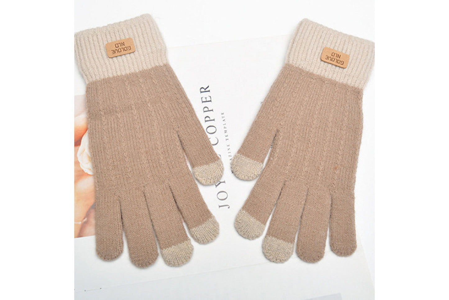 Thickened Alpaca Wool Touchscreen Gloves for Autumn/Winter