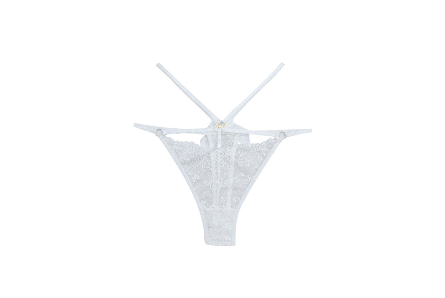 **Large Size Low-Rise Lace Thong Briefs for Women**
