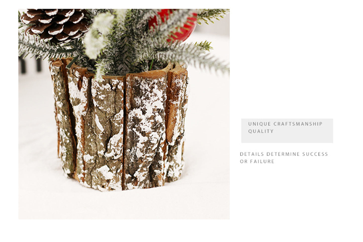 **25cm Flocked PE Simulated Mini Christmas Tree Ornament**