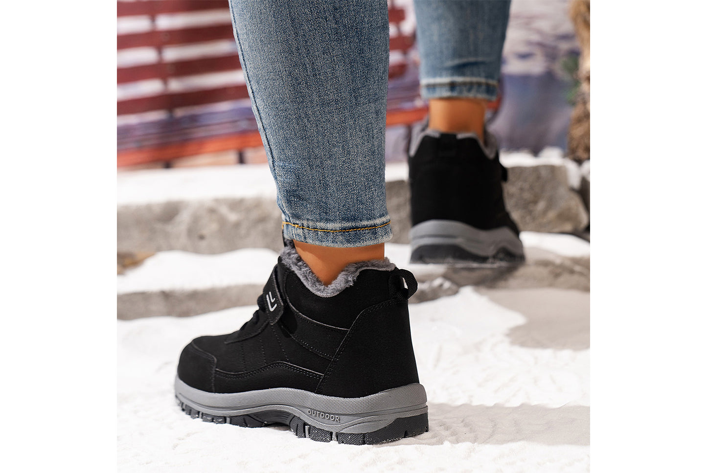 Women's Winter Thickened Anti-Slip Ski Boots