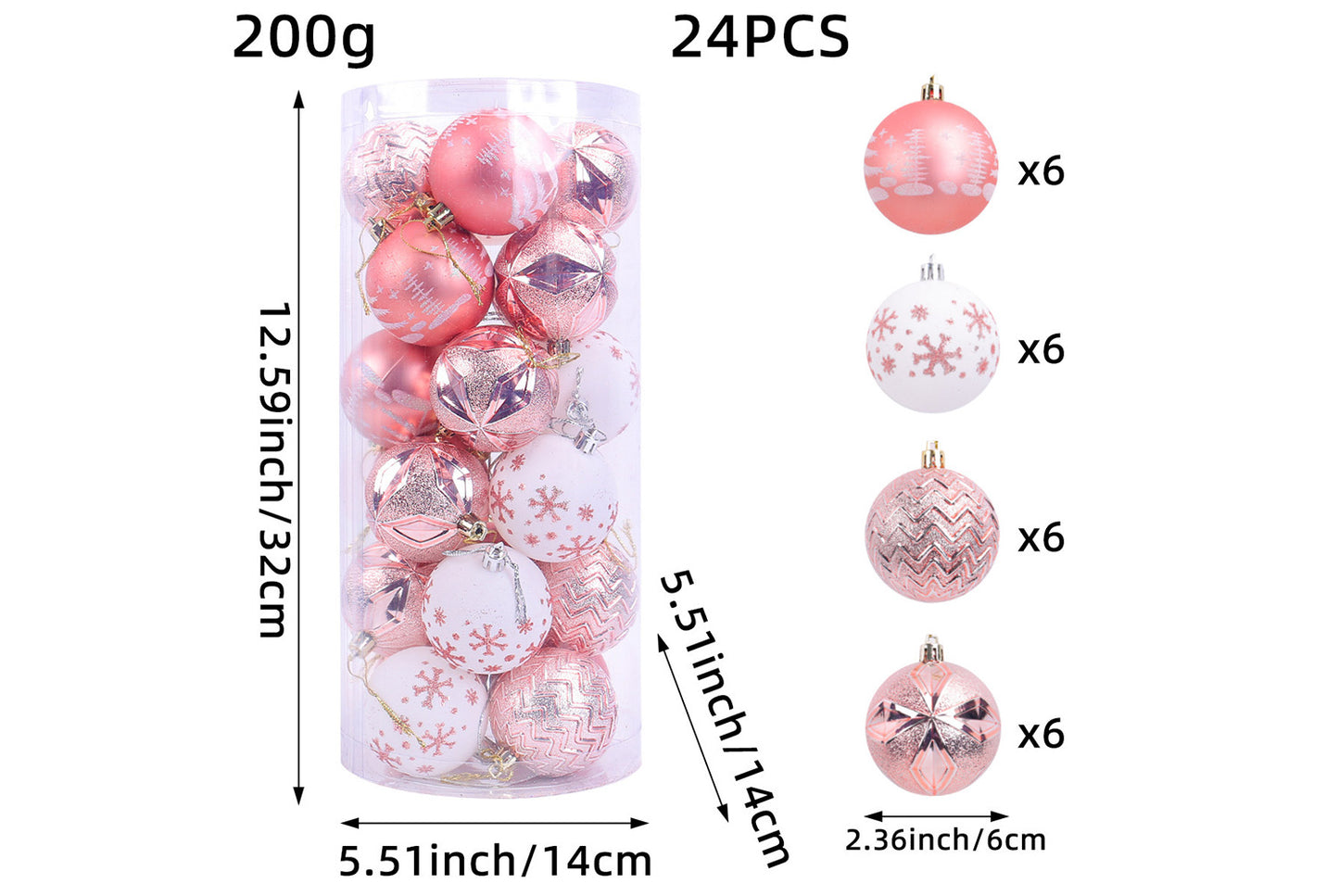 Painted Electroplated Christmas Ball Set - Shaped Christmas Tree Decorative Pendants