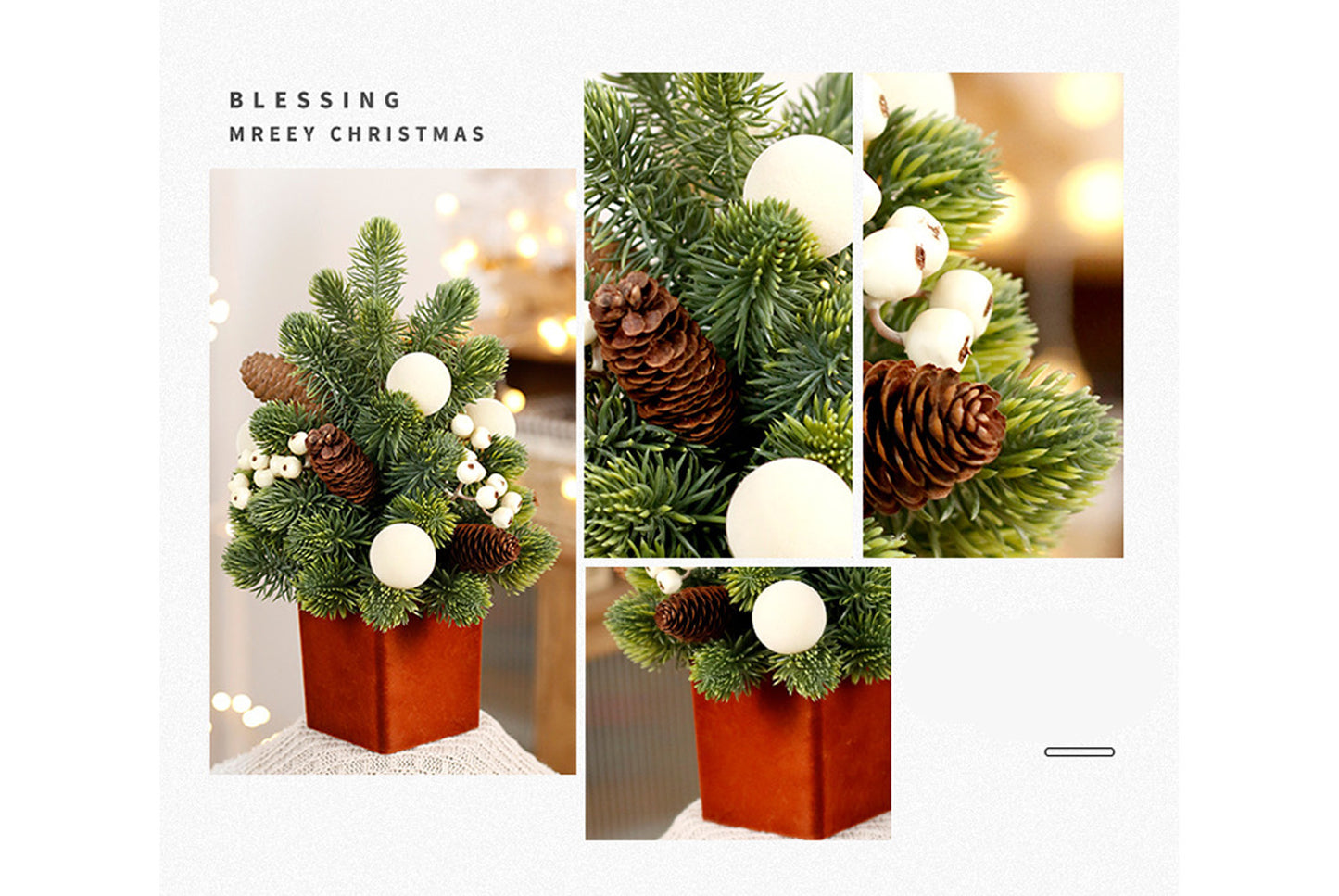 Replica Nobel Pine Mini Christmas Tree Set