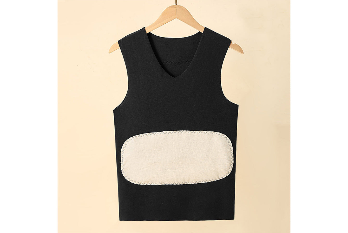 **Couple Large Patch Seamless Warm Vest Set**