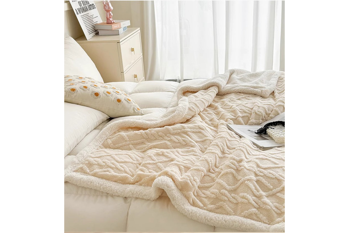 Thickened Winter Sofa Blanket, Nap Blanket