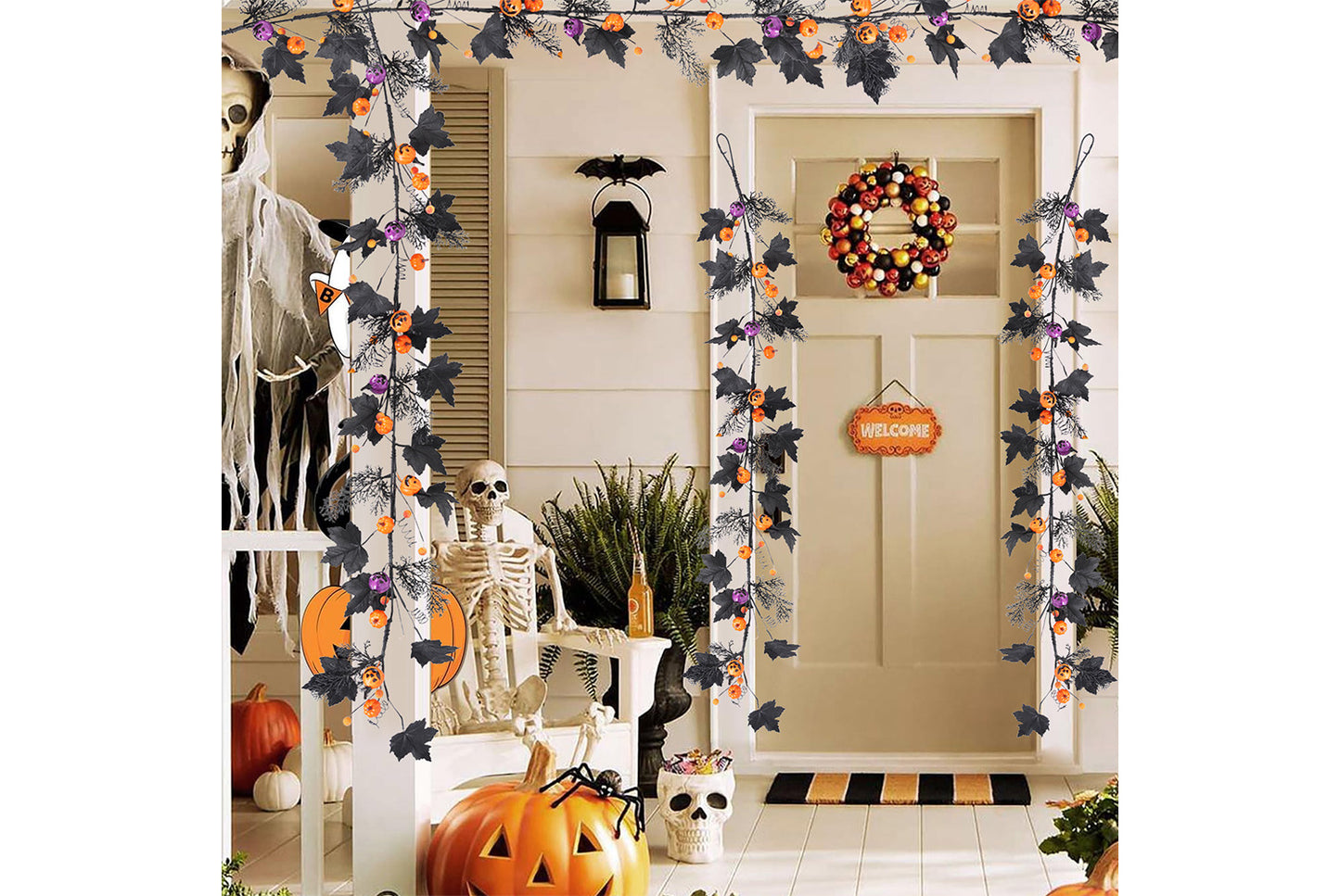 **Simulated Maple Leaf Vines Decoration