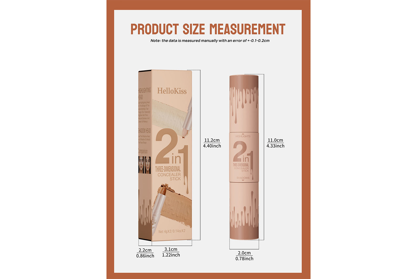 **Dual-Ended Contouring Stick (4-Color Set)**