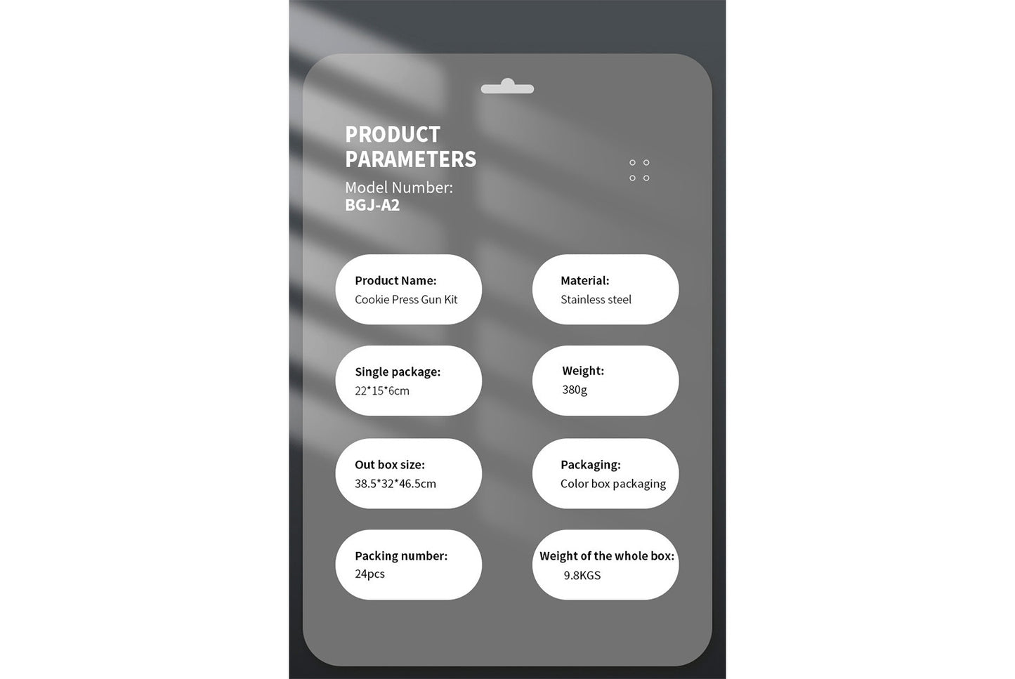 Stainless Steel Cookie Gun