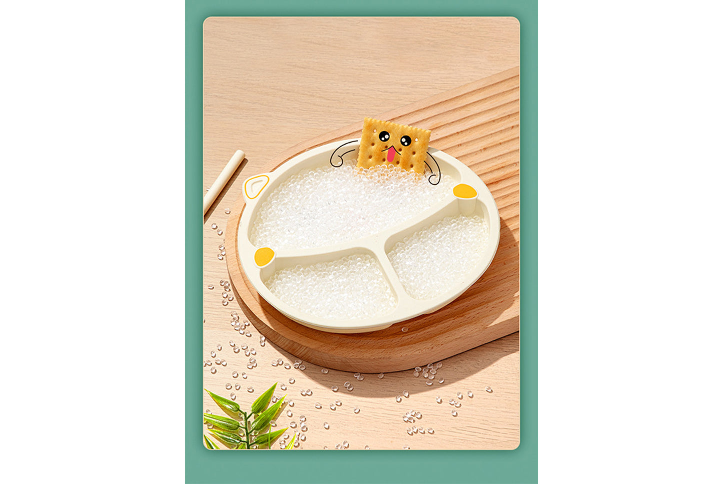 Cartoon Silicone Baby Plate Set | 3-Piece Set