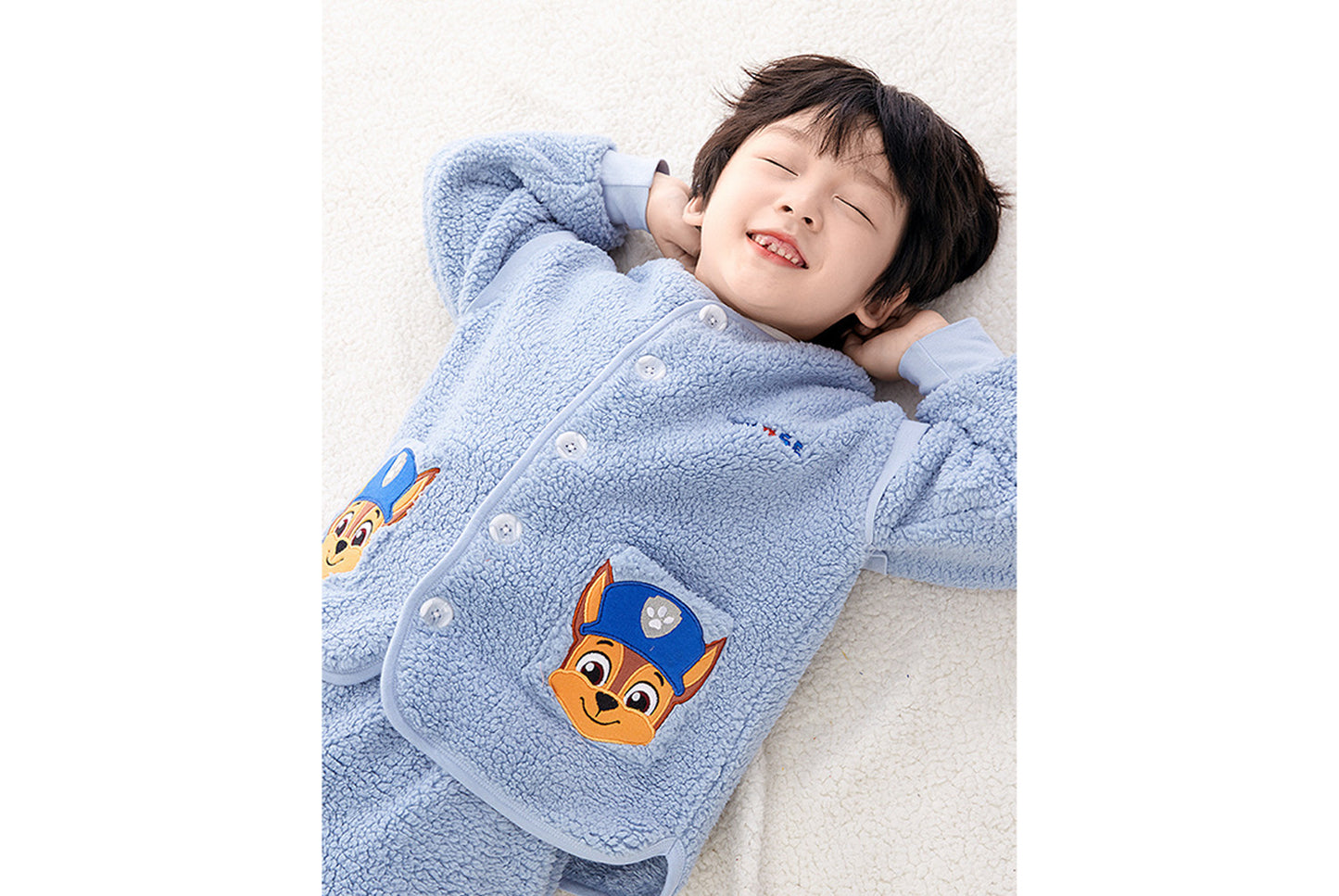 **Paw Patrol Children's Fleece Warm Homewear Three-Piece Set**