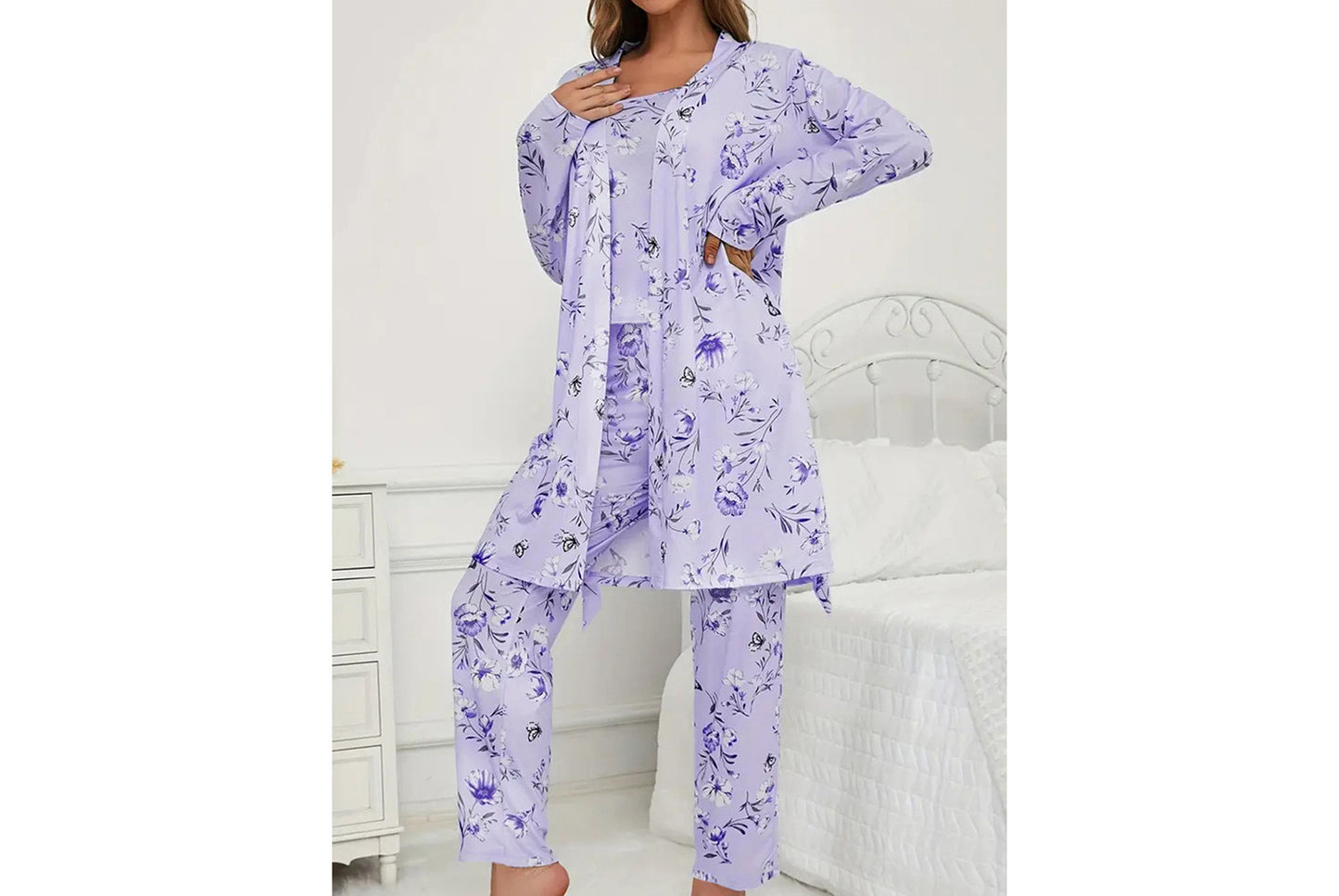 **Women's Three-Piece Pajama Set**