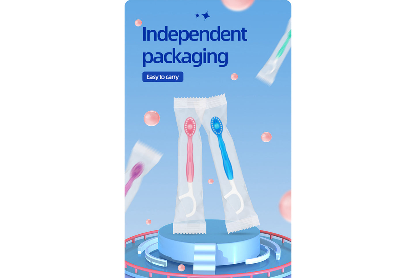 Blasting bead toothbrush portable set