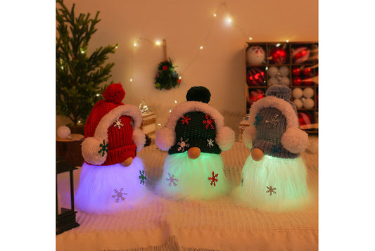 Children's Christmas Gift - Light-Up Musical Knitted Hat Doll