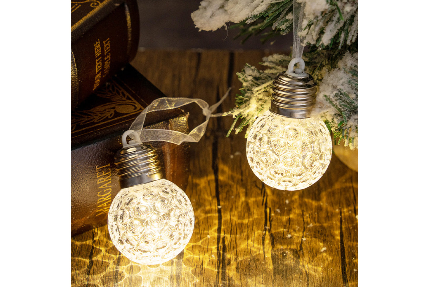 **LED Light-Up Crystal Ball Light - Festive Night Light**