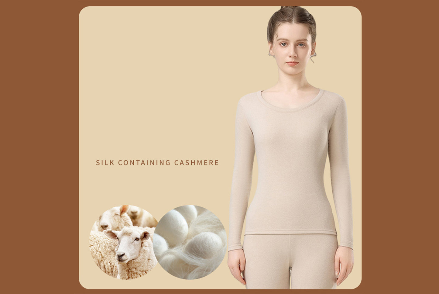 **Cashmere and Silk Warm Autumn Jacket and Long Pants Set (Unisex)**