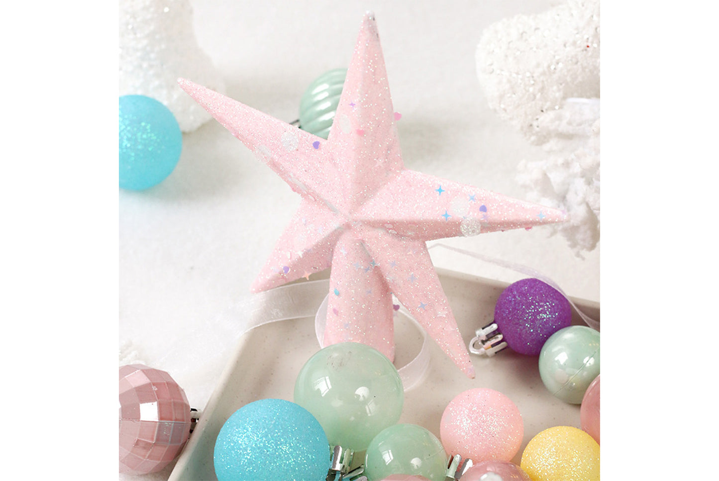 40 Macaron-Colored Christmas Ball Set