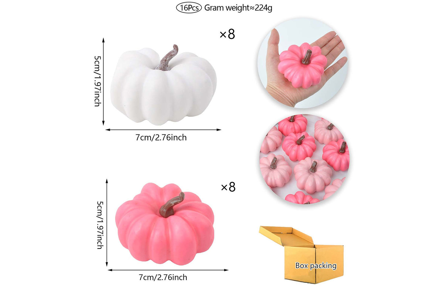 Halloween Simulated Pumpkin Set