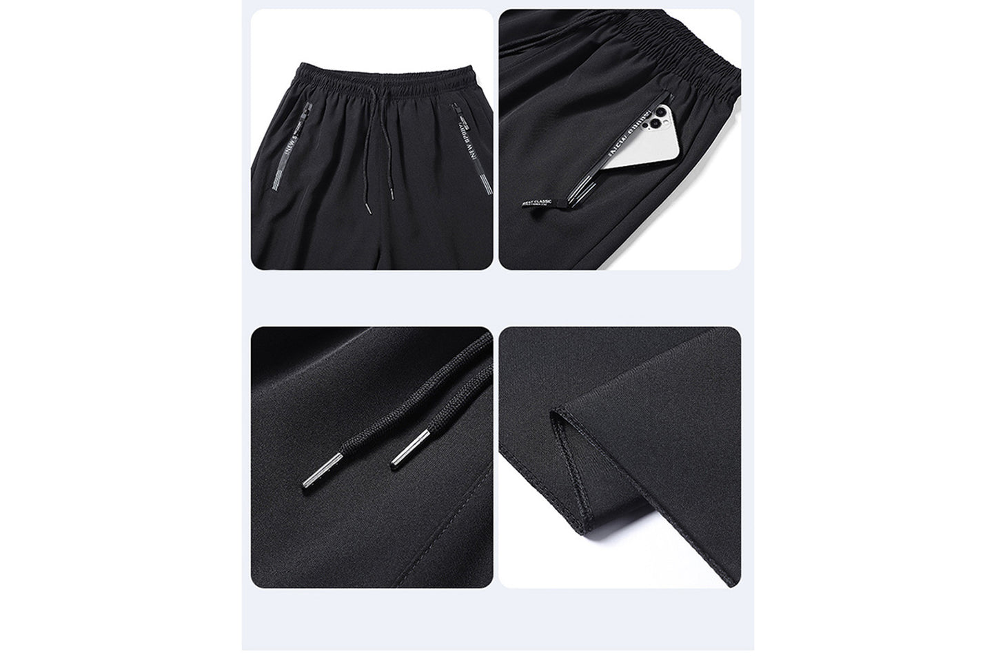 **Men's Ice Silk Pants - Cool, Breathable Casual Sweatpants**