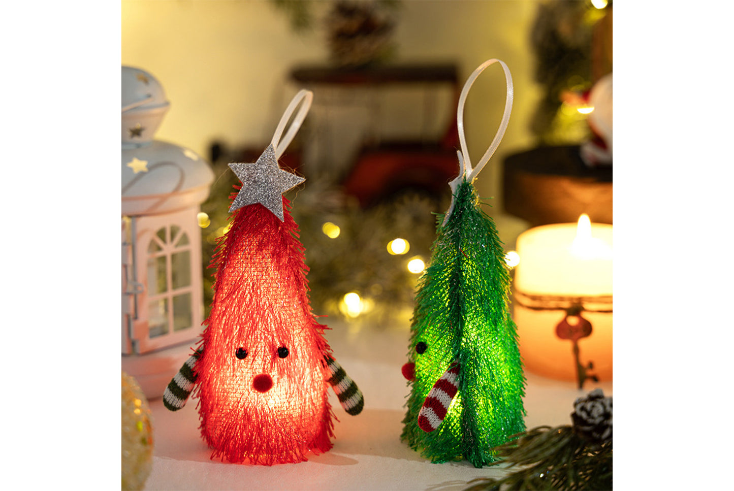 **Creative Light-Up Christmas Tree Pendant**
