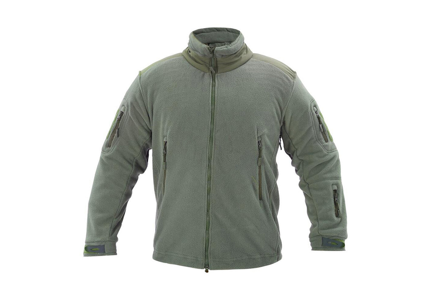 Men's Outdoor Insulated Fleece Jacket with Stand Collar