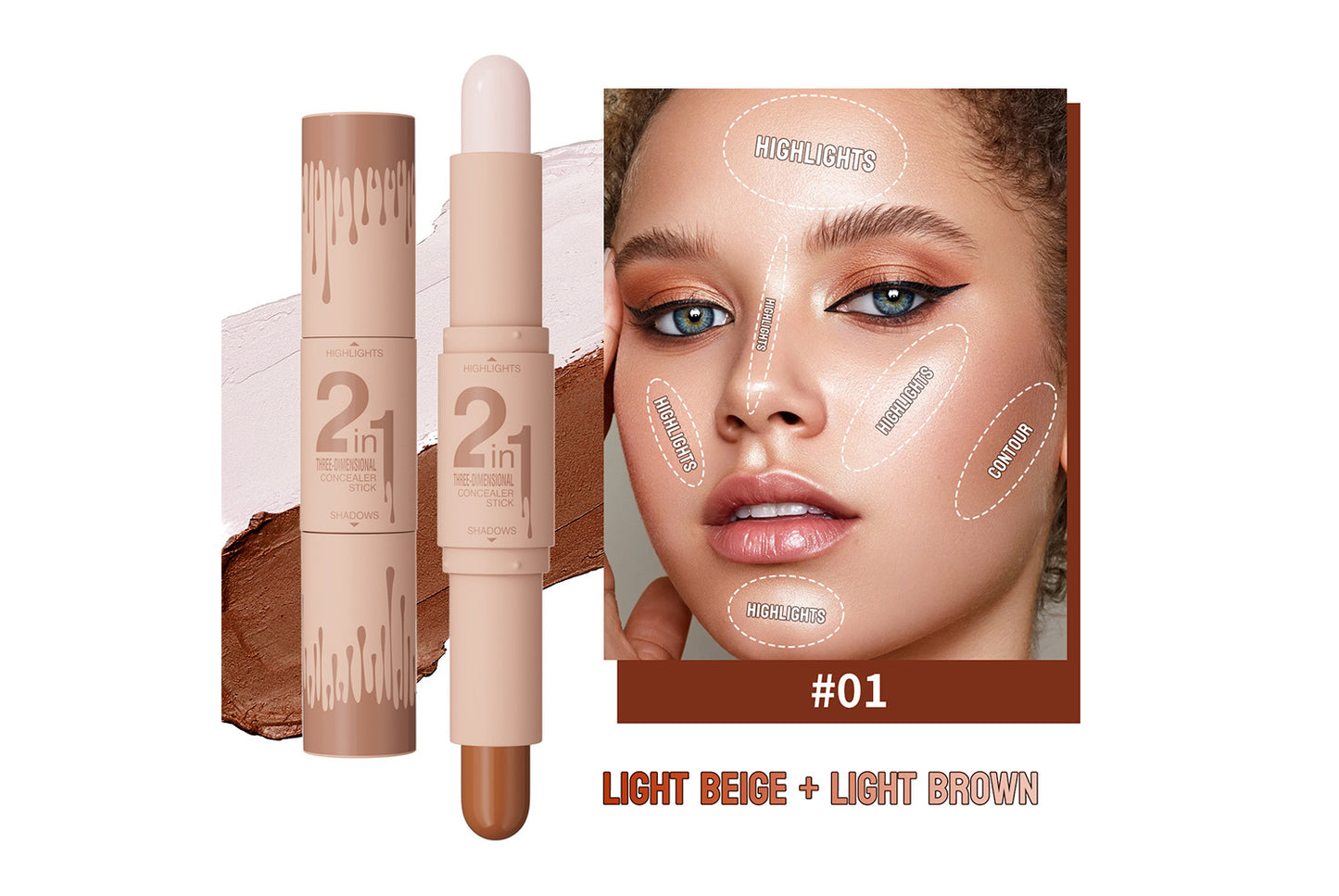 **Dual-Ended Contouring Stick (4-Color Set)**
