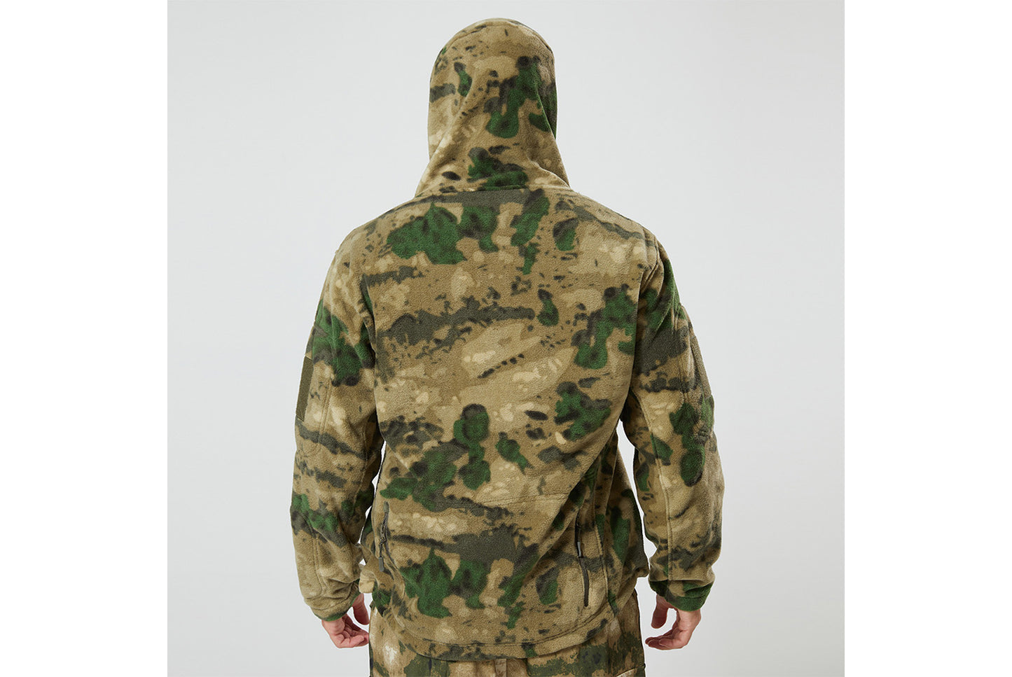 Men's Tactical Camouflage Fleece Hooded Jacket