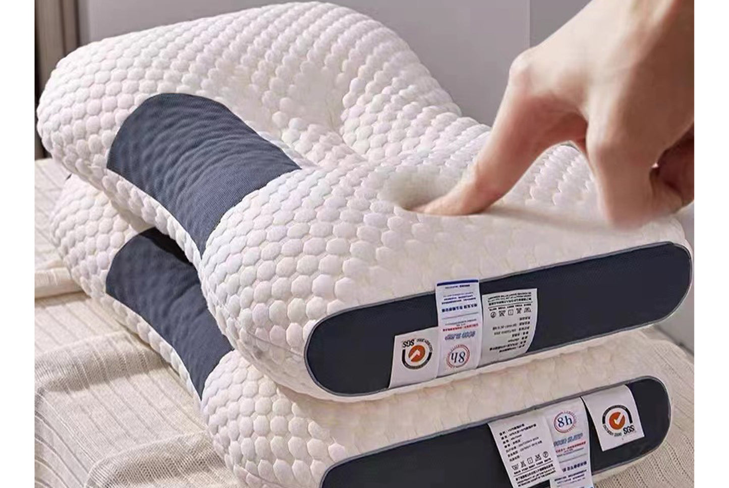 Washable Knitted Massage Neck Pillow