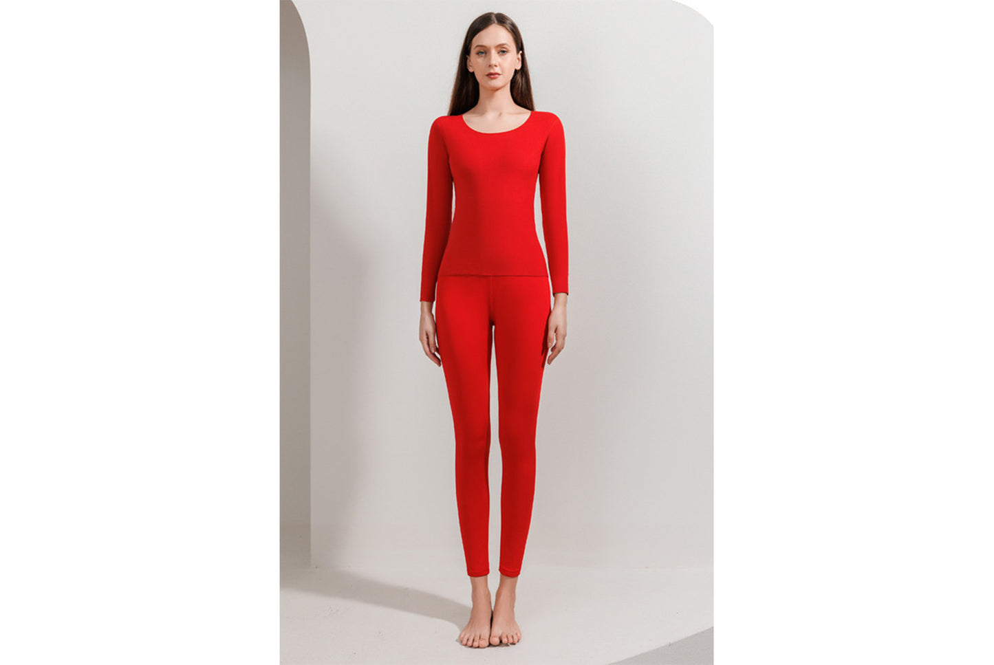 **Couple's Double-Sided Brushed Seamless Thermal Underwear Set**