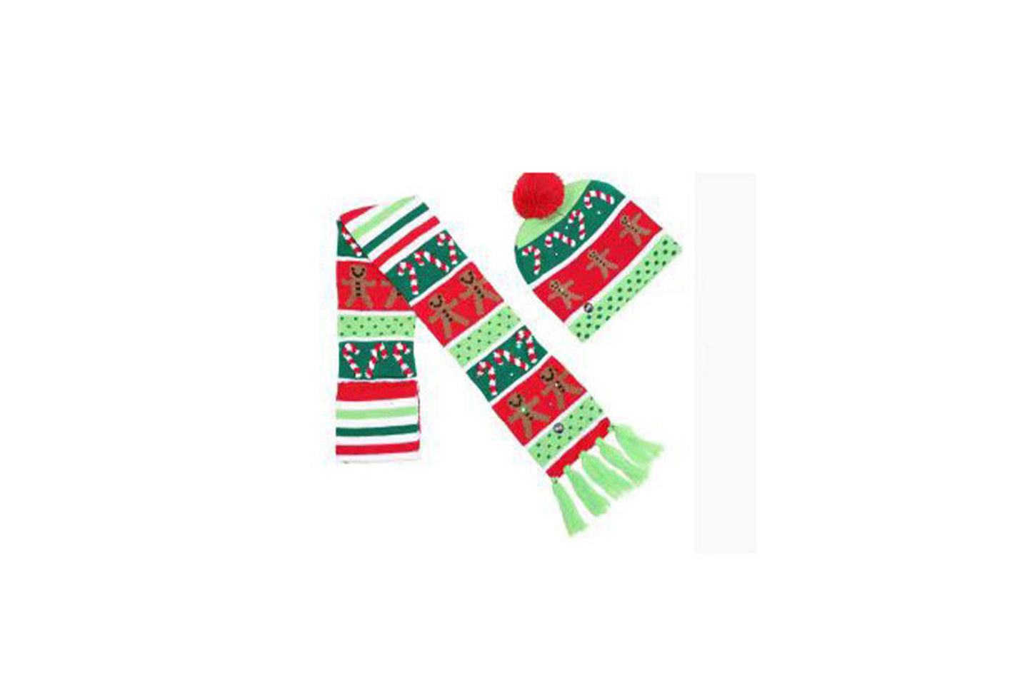 Christmas LED Jacquard Hat and Scarf Set