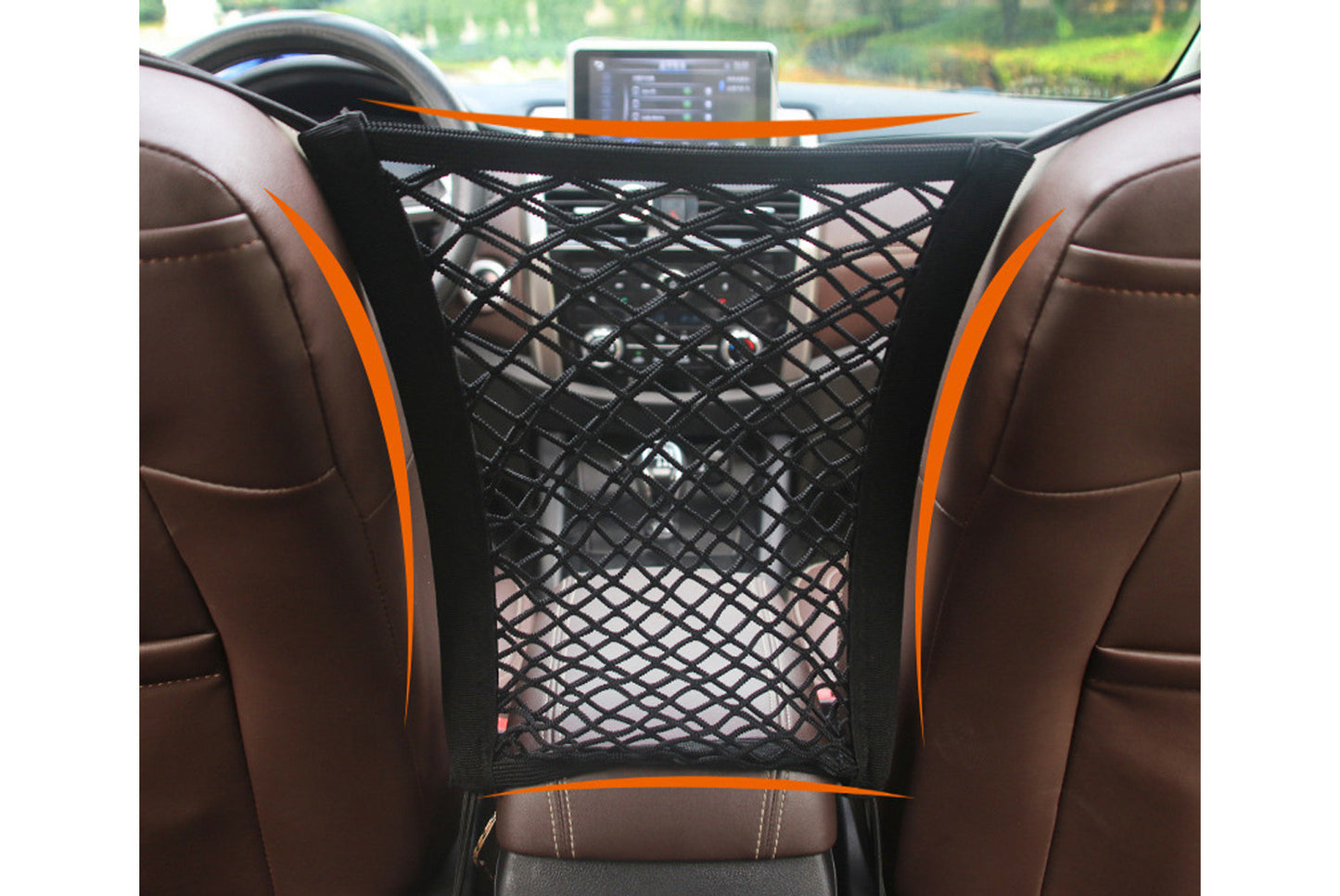 **Universal Car Seat Storage Net (Oxford Cloth + Mesh)**