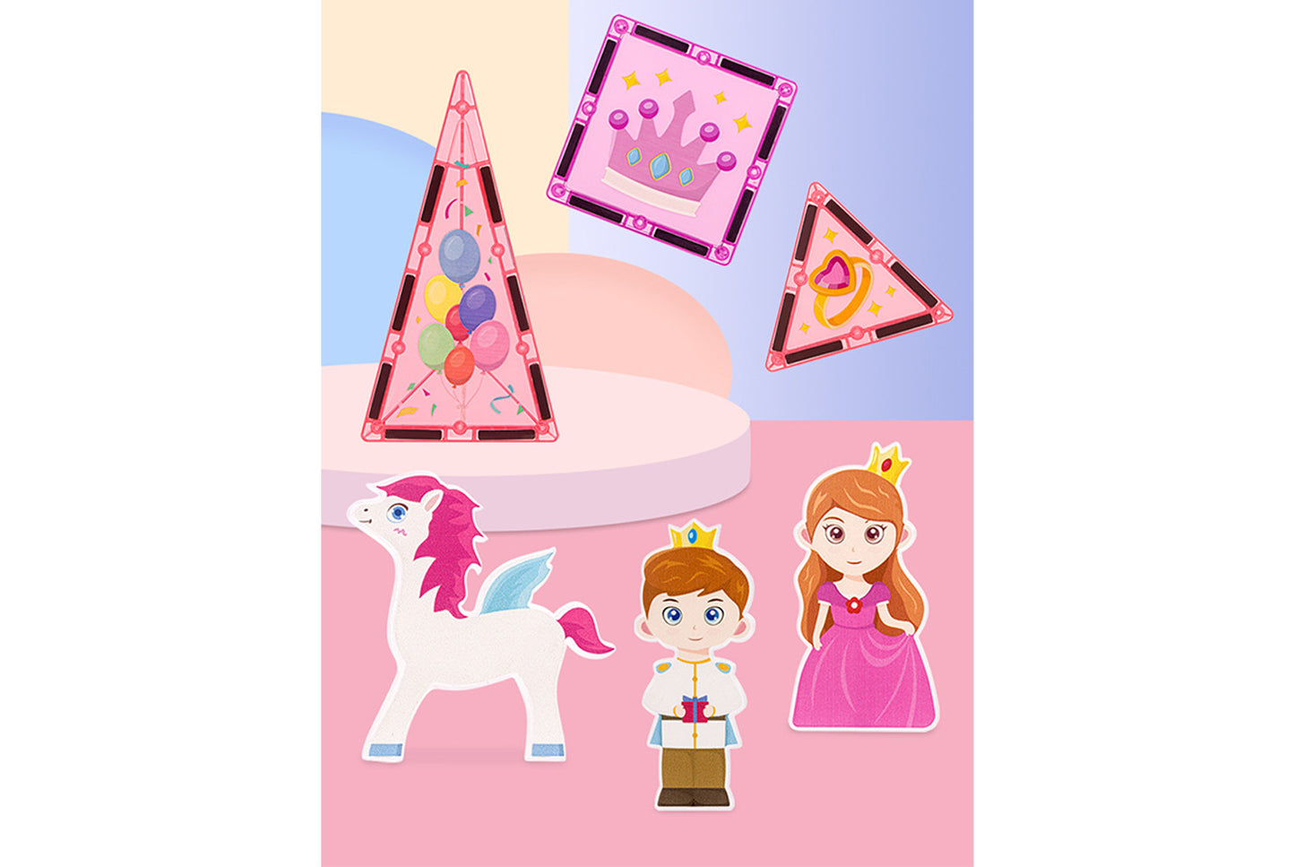 Princess Themed Magnetic Building Blocks