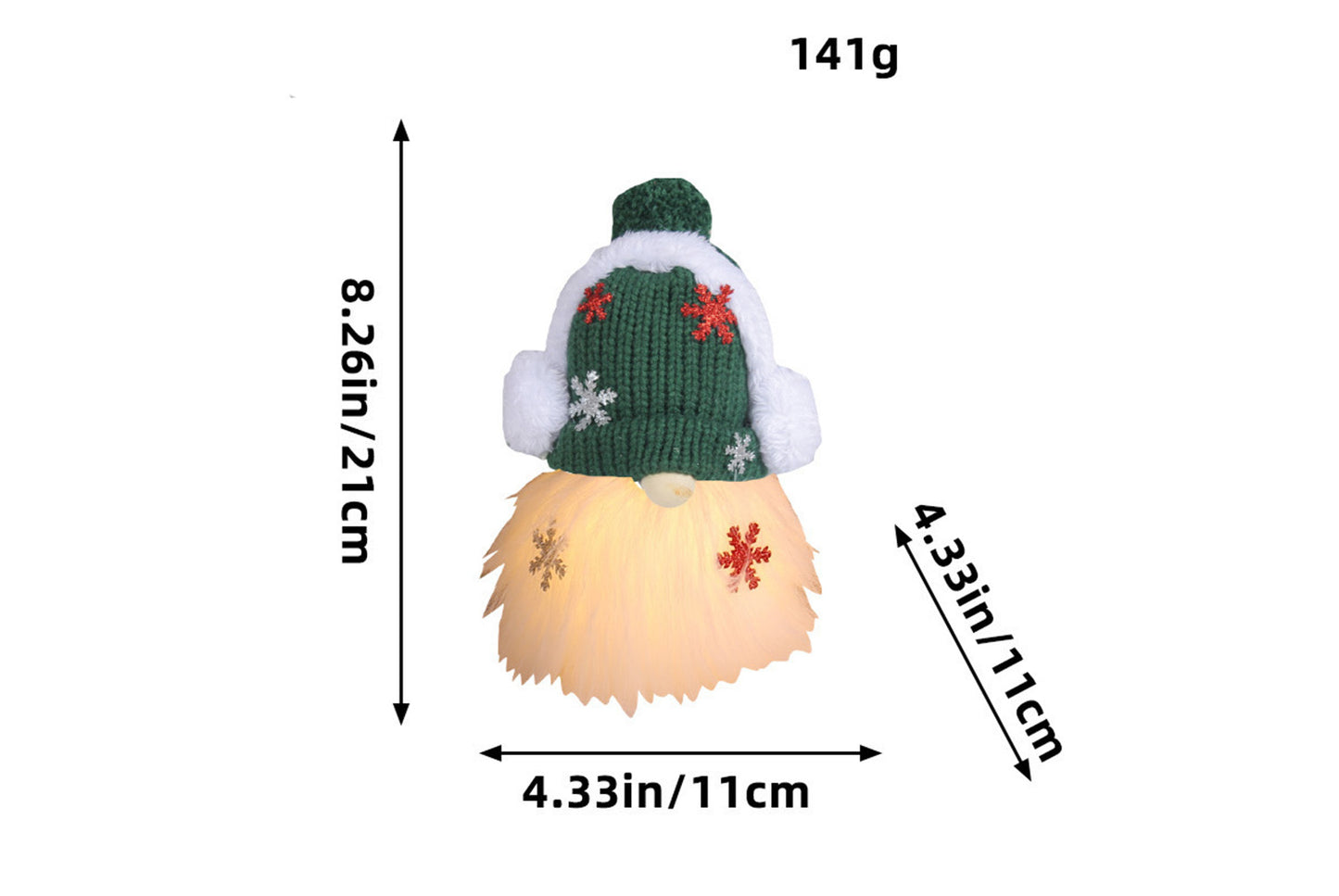 Children's Christmas Gift - Light-Up Musical Knitted Hat Doll