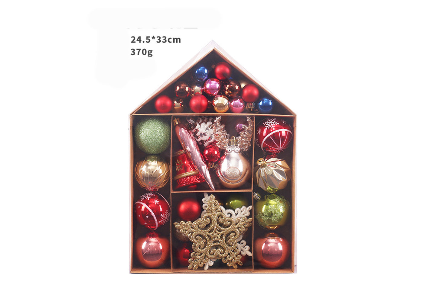 75 Randomly Painted Electroplated Christmas Ball Set