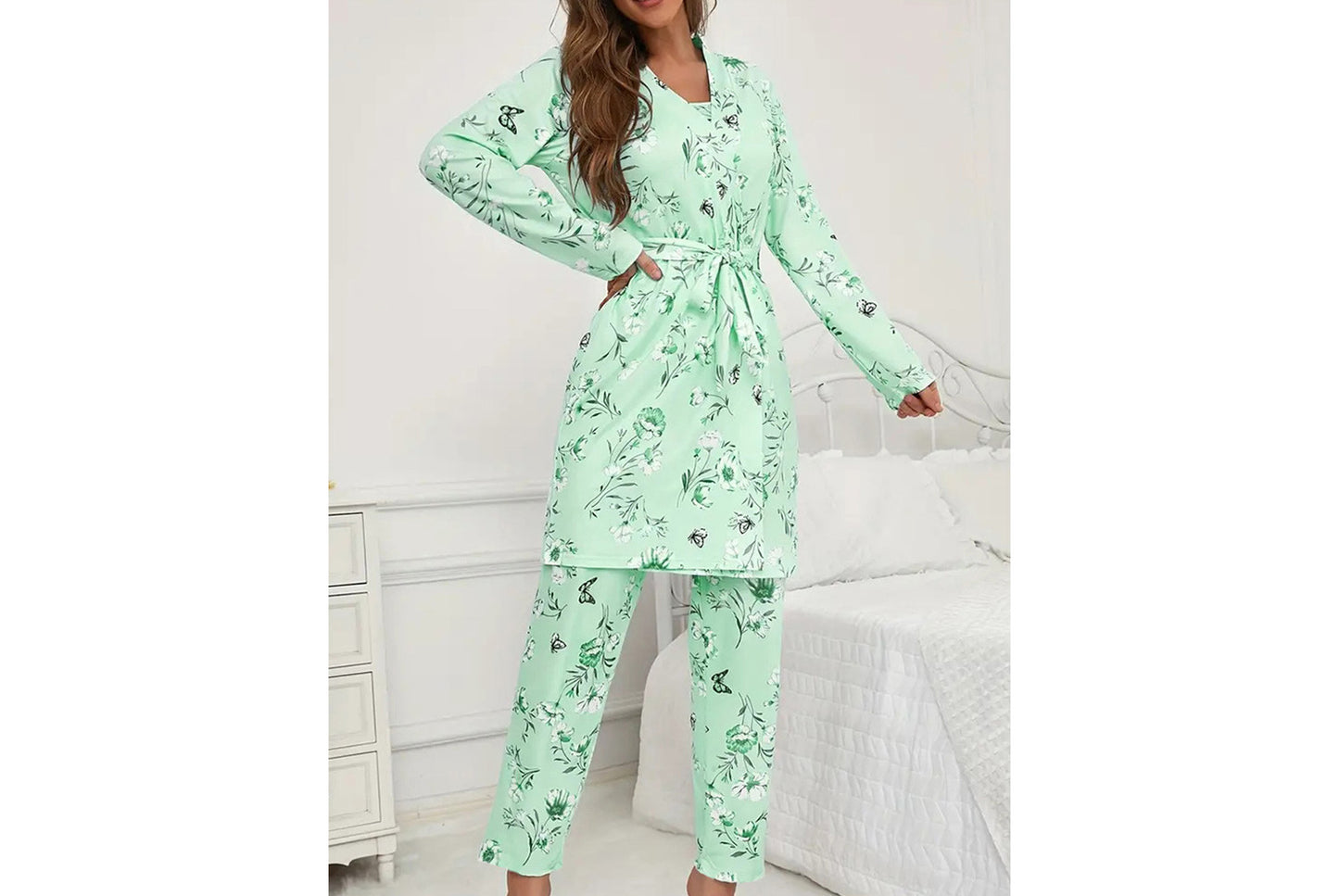 **Women's Three-Piece Pajama Set**