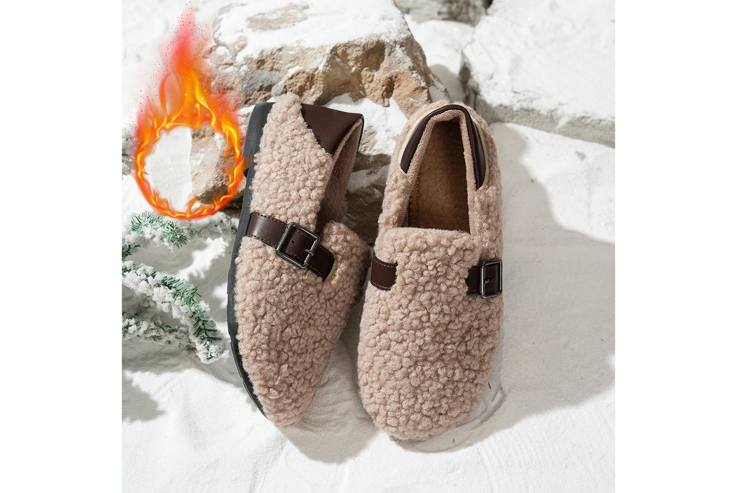 **Women's Low-Top Lambswool Warm Cotton Shoes**