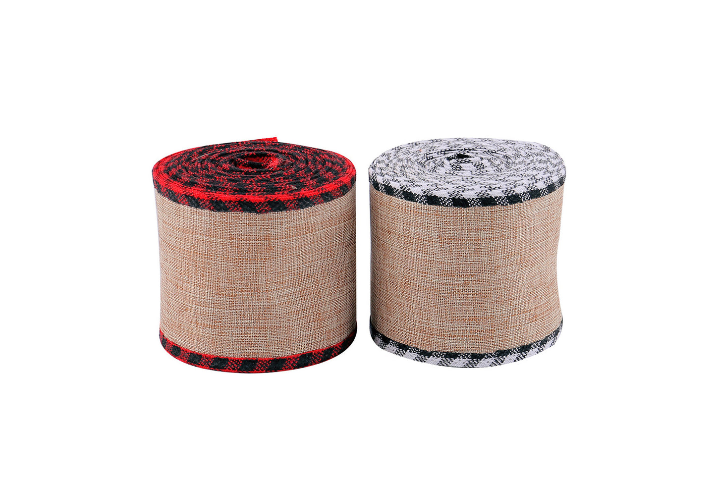 Christmas Linen Plaid Ribbon - DIY Gift Wrapping Decorative Ribbon